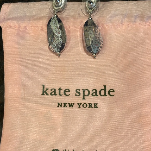 Kate Spade Treasure Trove Silver Drop Earrings - Picture 4 of 6